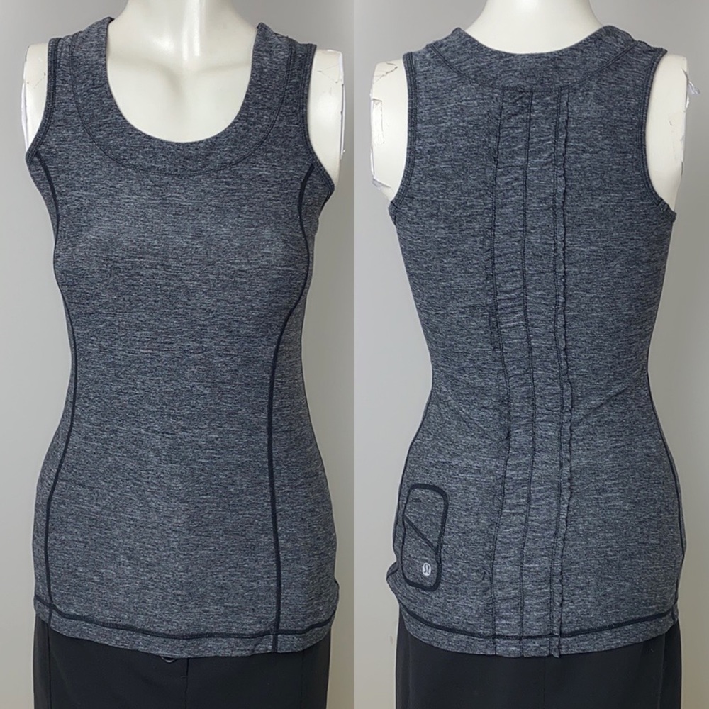Lululemon Static Black Ruffled Run Dash Tank Top Size 4